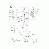 Схема узла: Задний тормозной цилиндр для Kawasaki ZX1000 Ninja ZX-10R