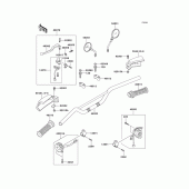 Схема вузла: Кермо & Пульт управління рульовим для Kawasaki KMX125