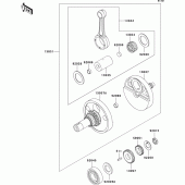 Схема узла: Коленчатый вал для Kawasaki KL650 KLR650