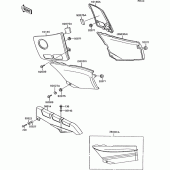 Схема вузла: Side covers/chain cover(1/2) для Kawasaki ZX600 GPX600R