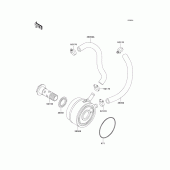 Схема вузла: Олійний охолоджувач для Kawasaki ZX900 Ninja ZX-9R