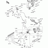 Схема вузла: Вихлопна система для Kawasaki ZR750 Z750 ABS