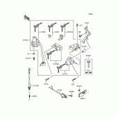 Схема вузла: Замок запалювання для Kawasaki ZX400 ZZR400