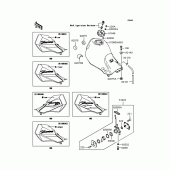 Схема вузла: Паливний бак (KL250-H1/H1A) для Kawasaki KL250 KL250 Super Sherpa