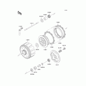 Схема узла: Сцепление для Kawasaki KX250/ KX252 KX250