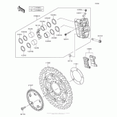 Схема узла: Передний тормоз для Kawasaki ZX1000 Ninja 1000 ABS