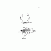 Схема вузла: Наклейки для Kawasaki KX100