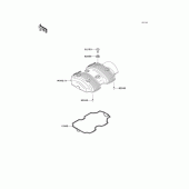 Схема вузла: Клапанна кришка для Kawasaki EJ800 W800