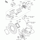 Схема вузла: Заднє гальмо для Kawasaki ZX1400 ZZR1400 ABS