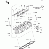 Схема вузла: Головка циліндра для Kawasaki ZR1000 Z1000