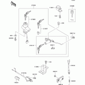 Схема вузла: Ignition switch(zr550-b2/b3/b4) для Kawasaki ZR550 Zephyr