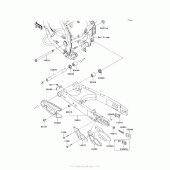 Схема узла: Задний рычаг (Маятник) для Kawasaki KLX140 KLX140L