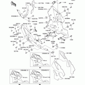 Схема вузла: Cowling lowers(1/2)(zx600-f1) для Kawasaki ZX600 Ninja ZX-6R