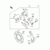 Схема вузла: Заднє гальмо для Kawasaki ZR400 Zephyr X
