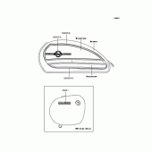 Схема вузла: Наклейки (Brons/Greystone; BJ250-C8) для Kawasaki Estrella RS