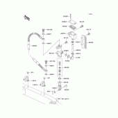 Схема вузла: Задній гальмівний циліндр для Kawasaki KLX300R
