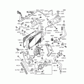 Схема вузла: Радіатор (ZR400-D1) для Kawasaki ZR400 Xanthus