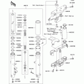 Схема вузла: Вилка передньої осі для Kawasaki VN1500 VN1500 Drifter