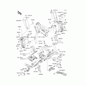 Схема вузла: Кріплення двигуна для Kawasaki ZR1200 ZRX1200 DAEG