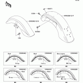Схема узла: Крыло для Kawasaki VN1500 VN1500 Classic