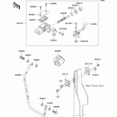 Схема вузла: Передній гальмівний циліндр Kawasaki KX250/ KX252 KX250F
