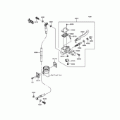 Схема узла: Передний тормозной цилиндр для Kawasaki KLX125 KLX125