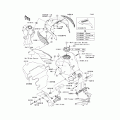 Схема вузла: Fuel tank(1/2) для Kawasaki ZX636 Ninja ZX-6R