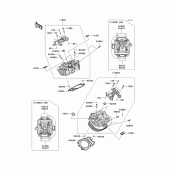 Схема узла: Головка цилиндра для Kawasaki VN1700 Vulcan 1700 Voyager