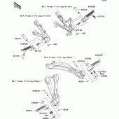 Схема узла: Подножки для Kawasaki ZX600 Ninja ZX-6RR