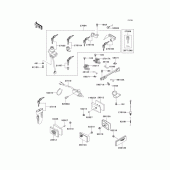 Схема вузла: Ignition switch/locks/reflectors для Kawasaki ZG1000 Concours