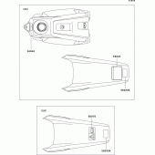 Схема вузла: Інформаційні наклейки для Kawasaki KX125