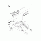 Схема вузла: Задній важіль (маятник) для Kawasaki KLE650 Versys 650 ABS
