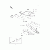 Схема узла: Крышка боковая/защита цепи для Kawasaki ZX600 Ninja ZX-6
