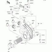 Схема узла: Воздушный фильтр для Kawasaki ER500 ER-5