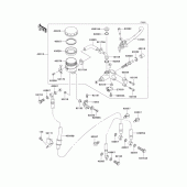 Схема узла: Передний тормозной цилиндр для Kawasaki ZX1000 Ninja ZX-10R
