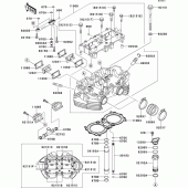 Схема узла: Головка цилиндра для Kawasaki EJ650 W650
