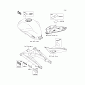 Схема вузла: Інформаційні наклейки для Kawasaki EX650 Ninja 650