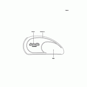 Схема вузла: Наклейки (red; BJ250-E2) для Kawasaki BJ250 Estrella Custom