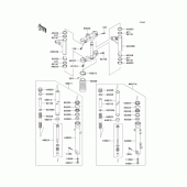 Схема вузла: Вилка передньої осі для Kawasaki EJ650 W650