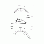 Схема вузла: Decals(red/olive)(vn1500-n2) для Kawasaki VN1500 Vulcan 1500 Classic FI