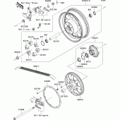 Схема узла: Ступица заднего колеса для Kawasaki VN1700 VN1700 Classic ABS