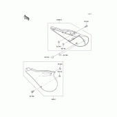 Схема вузла: Side covers для Kawasaki KX250/ KX252 KX250