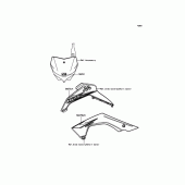 Схема узла: Наклейки для Kawasaki KLX140 KLX140L