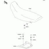 Схема вузла: Сидіння для Kawasaki KL650 KLR650