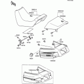 Схема узла: Сиденье (zx600-c1) для Kawasaki ZX600 GPX600R