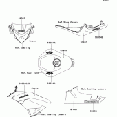 Схема вузла: Decals(green)(rdf) для Kawasaki ZX600 Ninja ZX-6R