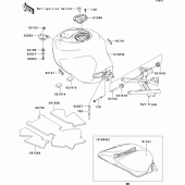 Схема узла: Топливный бак для Kawasaki ZX600 Ninja ZX-6RR