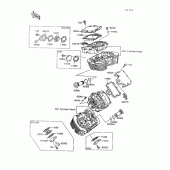 Схема узла: Клапанная крышка для Kawasaki VN1500 Vulcan 88