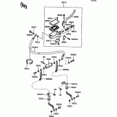 Схема вузла: Передній гальмівний циліндр для Kawasaki EX500 GPZ500S