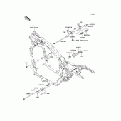 Схема вузла: Кріплення двигуна для Kawasaki VN1600 Vulcan 1600 Nomad